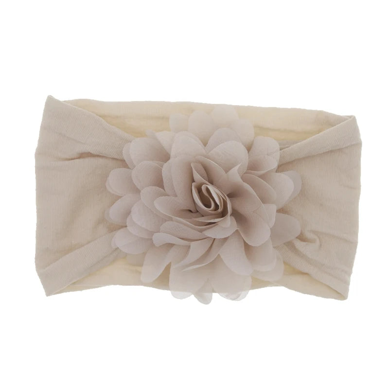 Baby Headband Nonly Big Chiffon Flower Headbands Bow Hair Band newborn Girl Toddler Turban Head Wrap Children Hair Accessories