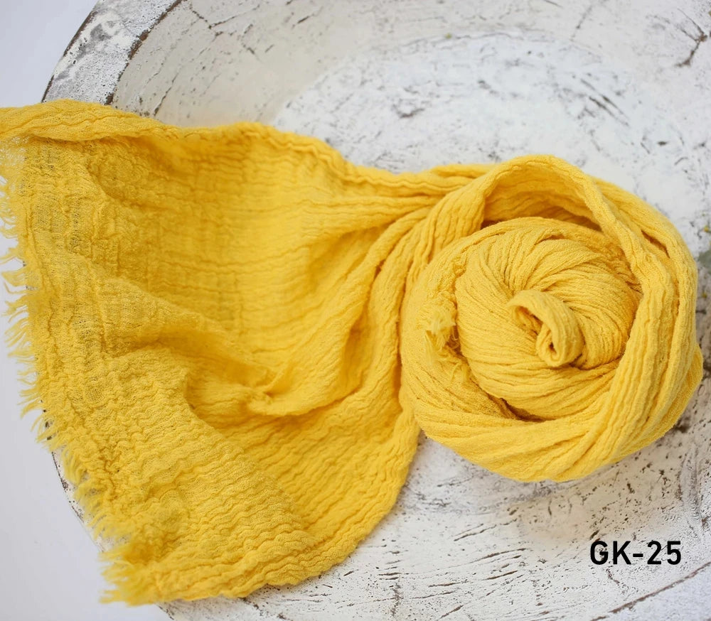 Seersucker Wrap Newborn Photography Props Soft Cotton Gauze Baby Swaddle Blanket Infant Studio Photo Basket Backdrop Accessories