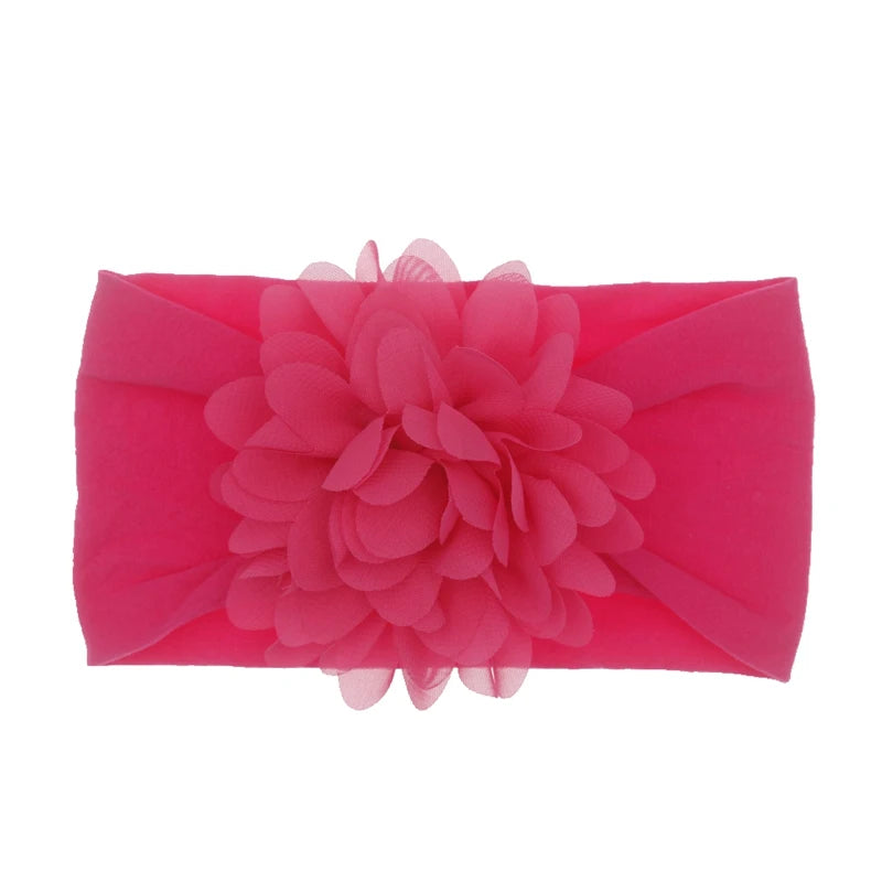 Baby Headband Nonly Big Chiffon Flower Headbands Bow Hair Band newborn Girl Toddler Turban Head Wrap Children Hair Accessories