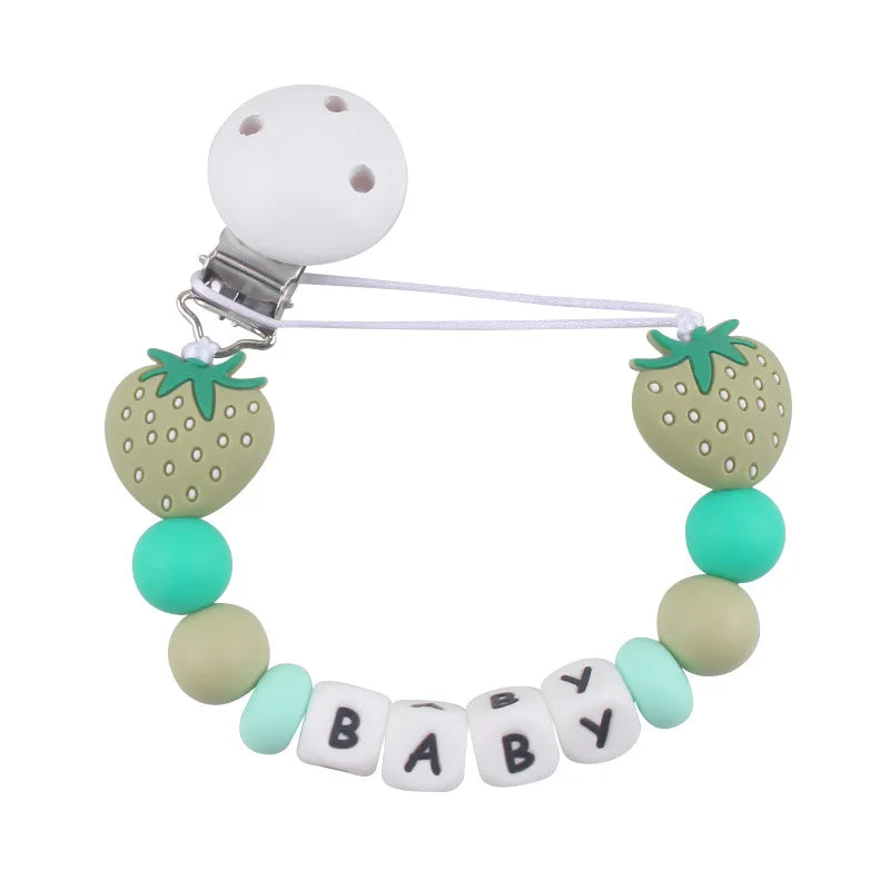 Custom Baby Pacifier Chain Newborn Dummy Nipple Holder Babies Accessories Teething Chew Gifts Chupeteros Personalizados Nombre