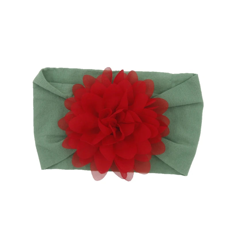 Baby Headband Nonly Big Chiffon Flower Headbands Bow Hair Band newborn Girl Toddler Turban Head Wrap Children Hair Accessories