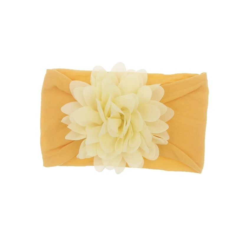 Baby Headband Nonly Big Chiffon Flower Headbands Bow Hair Band newborn Girl Toddler Turban Head Wrap Children Hair Accessories