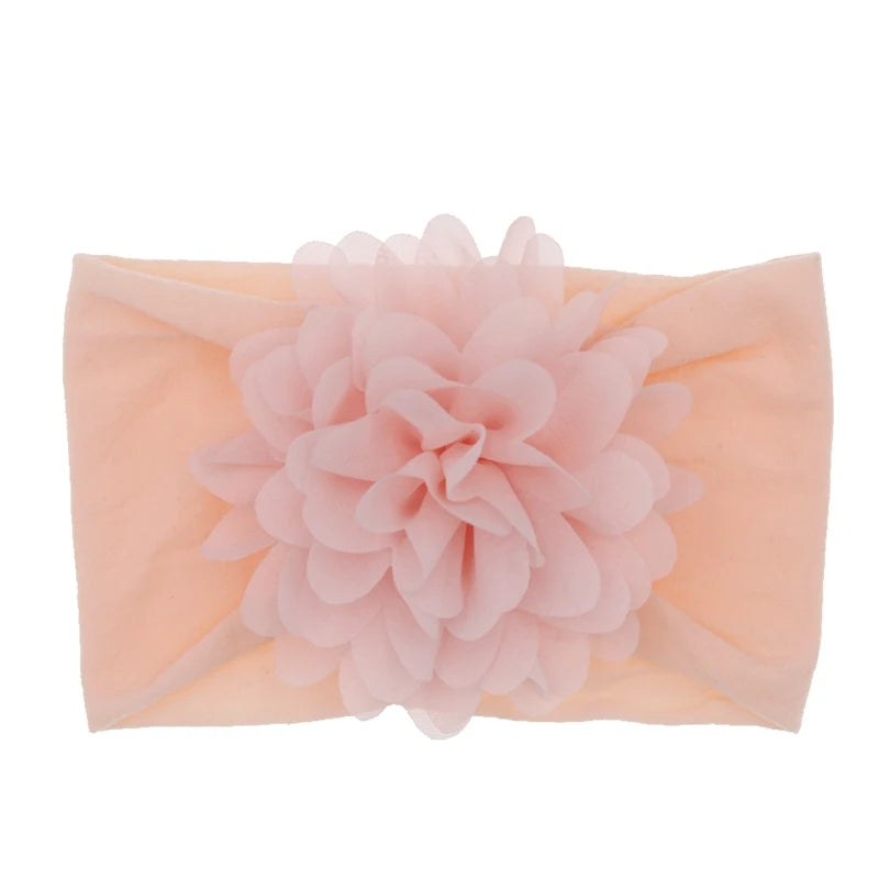Baby Headband Nonly Big Chiffon Flower Headbands Bow Hair Band newborn Girl Toddler Turban Head Wrap Children Hair Accessories