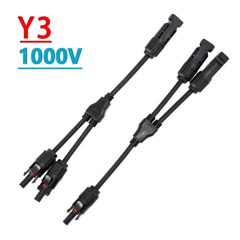 1 paire T Y branche 1000V 30A connecteur solaire PV 2/3/4/5/6 à 1 branche mâle femelle connecteur photovoltaïque pour câble PV MC