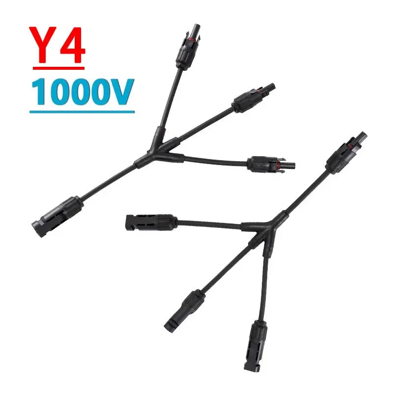 1 paire T Y branche 1000V 30A connecteur solaire PV 2/3/4/5/6 à 1 branche mâle femelle connecteur photovoltaïque pour câble PV MC