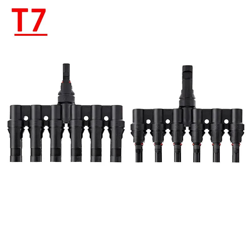 1 paire T Y branche 1000V 30A connecteur solaire PV 2/3/4/5/6 à 1 branche mâle femelle connecteur photovoltaïque pour câble PV MC