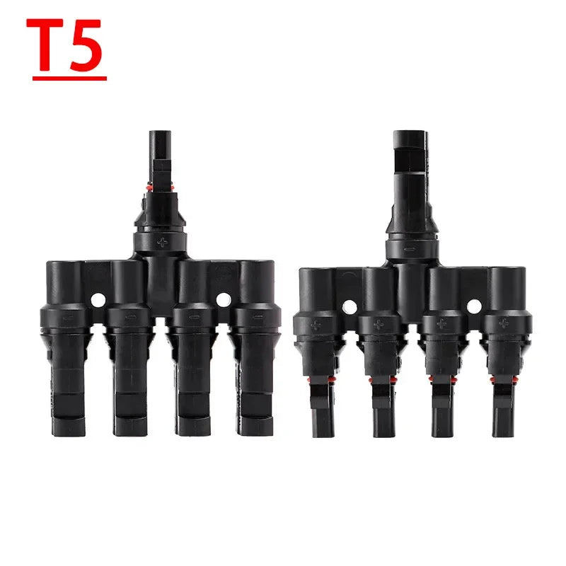 1 paire T Y branche 1000V 30A connecteur solaire PV 2/3/4/5/6 à 1 branche mâle femelle connecteur photovoltaïque pour câble PV MC