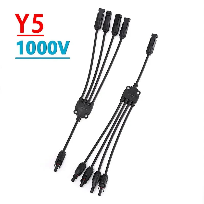 1 paire T Y branche 1000V 30A connecteur solaire PV 2/3/4/5/6 à 1 branche mâle femelle connecteur photovoltaïque pour câble PV MC
