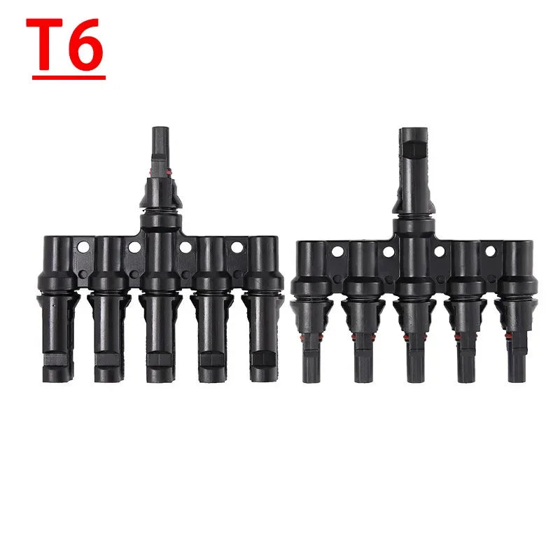 1 paire T Y branche 1000V 30A connecteur solaire PV 2/3/4/5/6 à 1 branche mâle femelle connecteur photovoltaïque pour câble PV MC