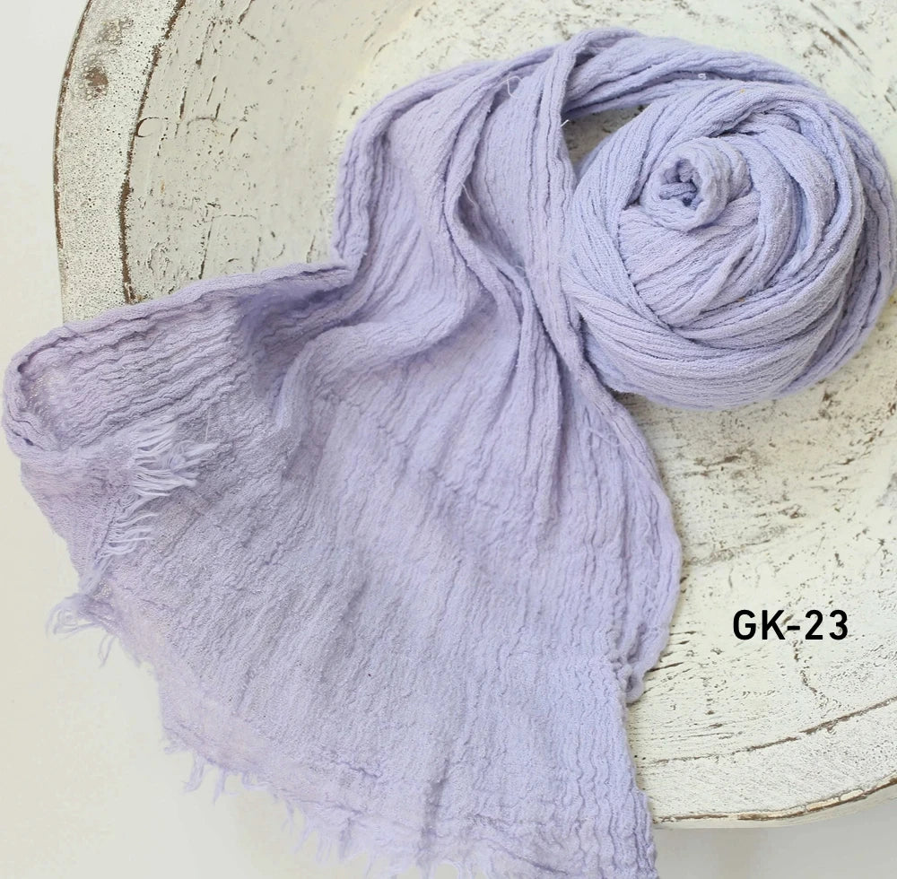Seersucker Wrap Newborn Photography Props Soft Cotton Gauze Baby Swaddle Blanket Infant Studio Photo Basket Backdrop Accessories