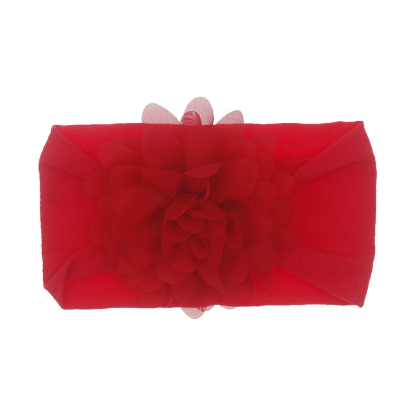 Baby Headband Nonly Big Chiffon Flower Headbands Bow Hair Band newborn Girl Toddler Turban Head Wrap Children Hair Accessories