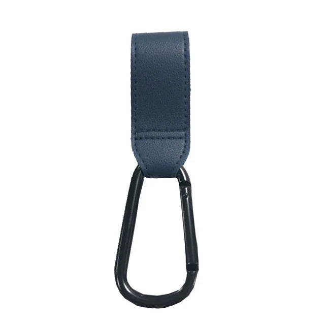 2Pcs Leather Cart Hooks Baby Stroller Hook PU Adjustable Pram Hook Organizer Diaper Bag Hanger Children Travel Accessories