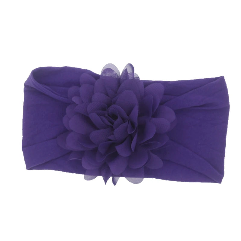 Baby Headband Nonly Big Chiffon Flower Headbands Bow Hair Band newborn Girl Toddler Turban Head Wrap Children Hair Accessories
