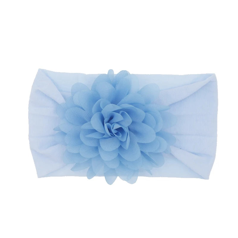 Baby Headband Nonly Big Chiffon Flower Headbands Bow Hair Band newborn Girl Toddler Turban Head Wrap Children Hair Accessories